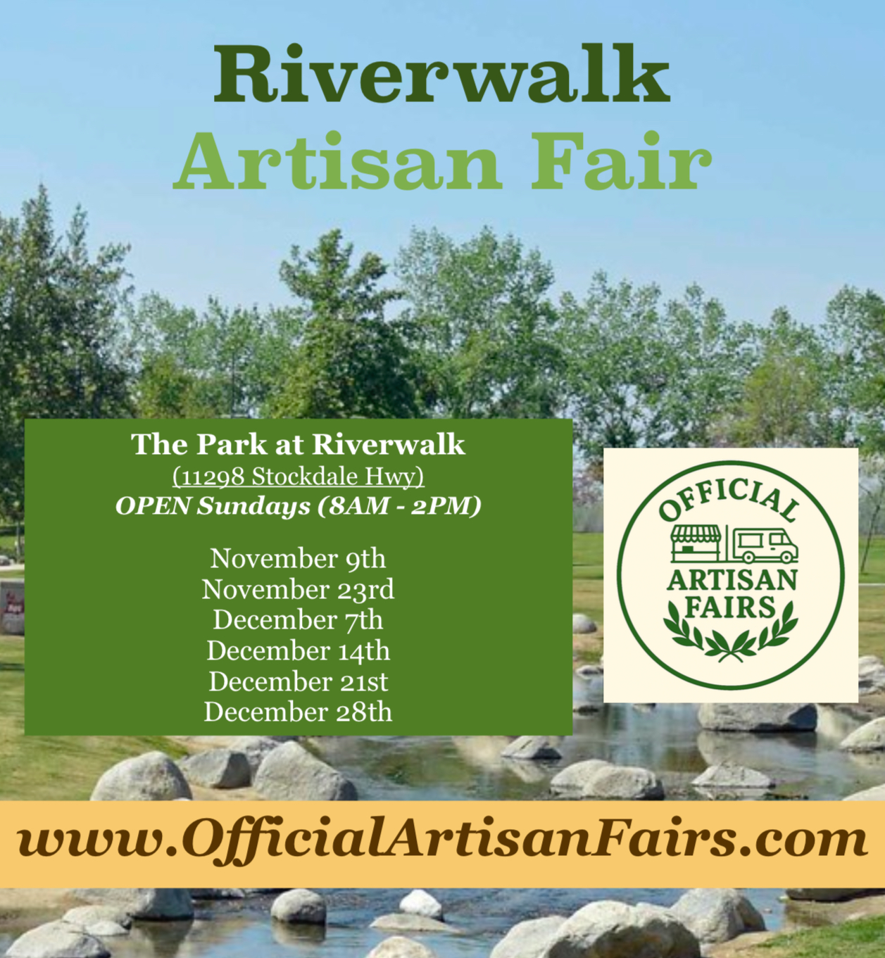 Riverwalk Artisan Fair Flyer