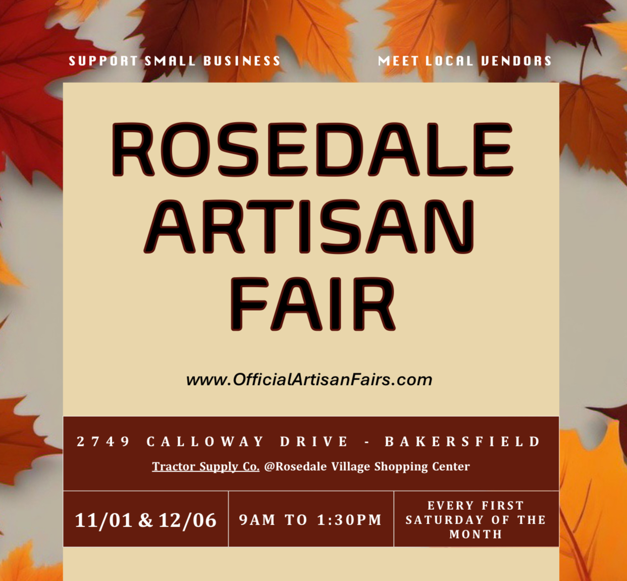Rosedale Artisan Fair Flyer